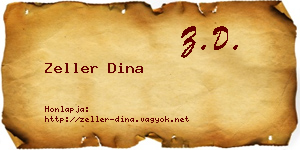 Zeller Dina névjegykártya
